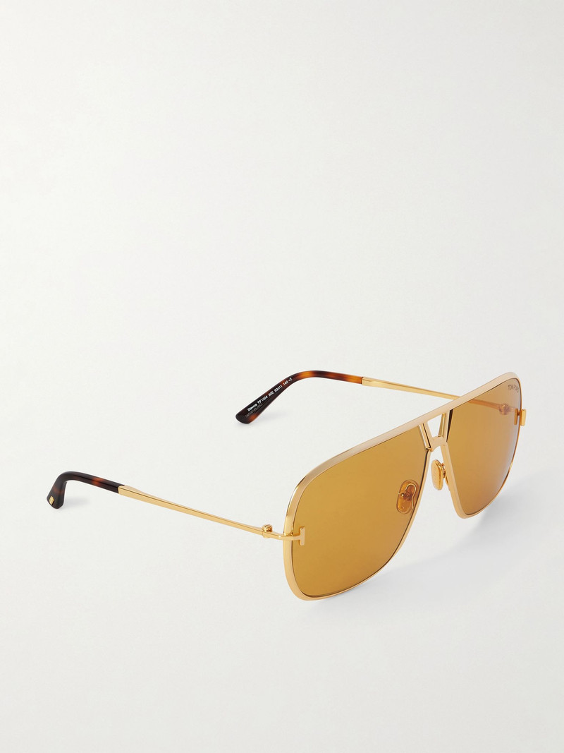 Stavros aviator-style gold-tone sunglasses Gold 3