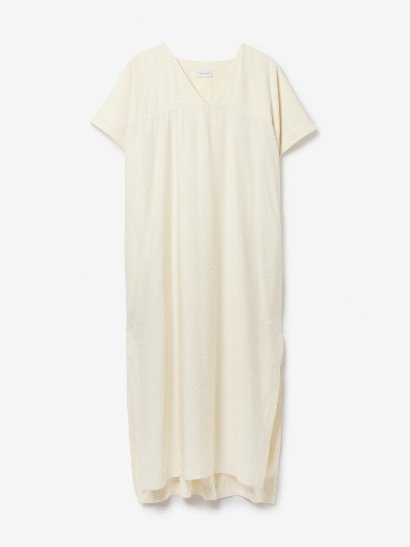 Rouched V-neck dress 1