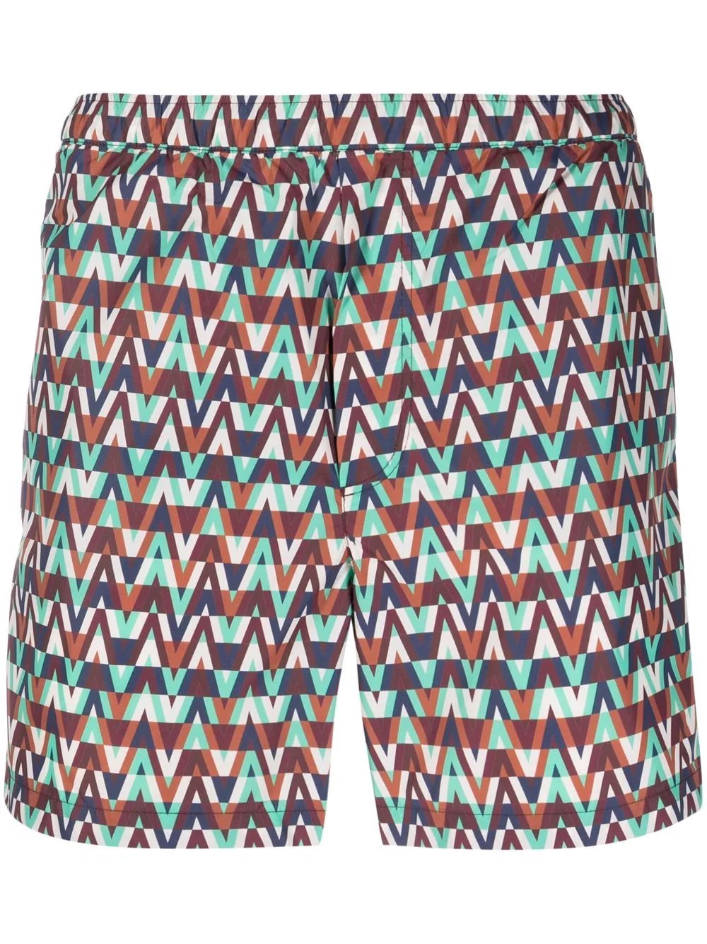 optical Valentino print swimming shorts - 1