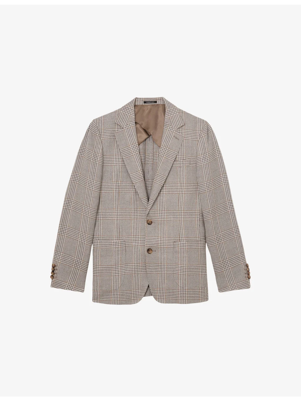 Epsom Checked Linen-Blend Blazer - 1