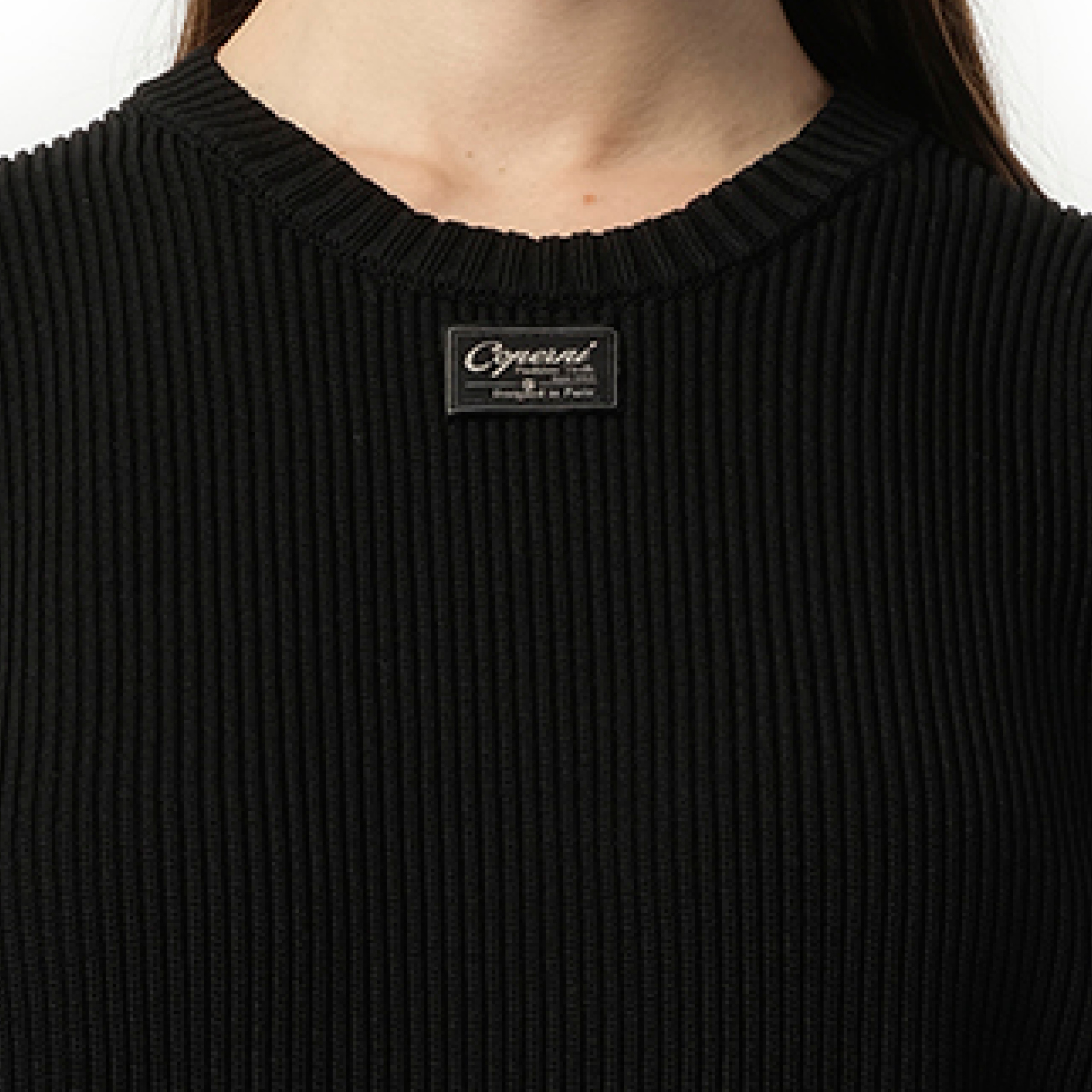 Knitted Sleeveless Top in Black - 3