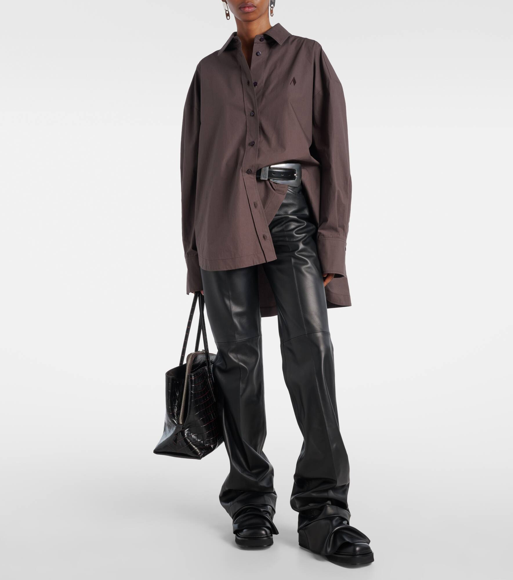 Diana oversized cotton poplin shirt - 2