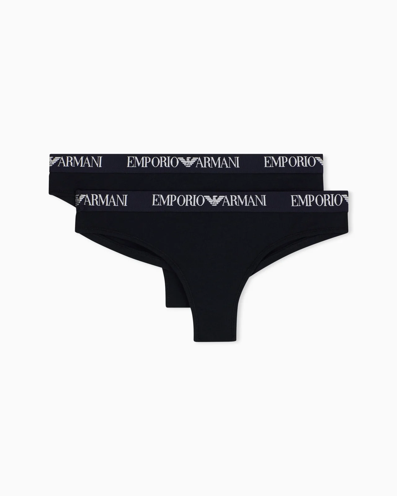 TWO-PACK OF BRAZILIAN BRIEFS IN STRETCH COTTON WITH LOGO - 1
