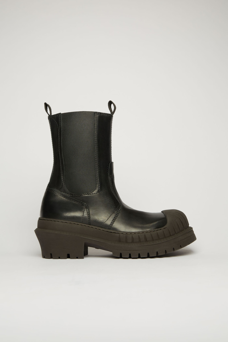 Chelsea leather boots black/dark brown 1