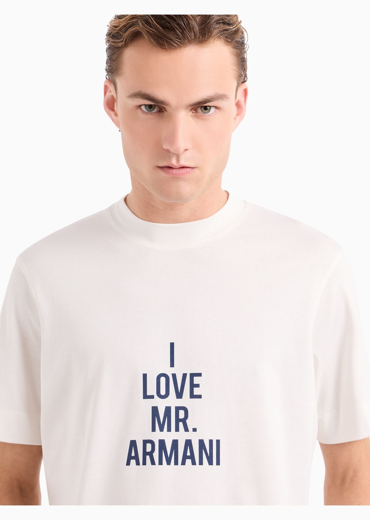 Lightweight jersey T-shirt with I love Mr Armani ASV print - 5