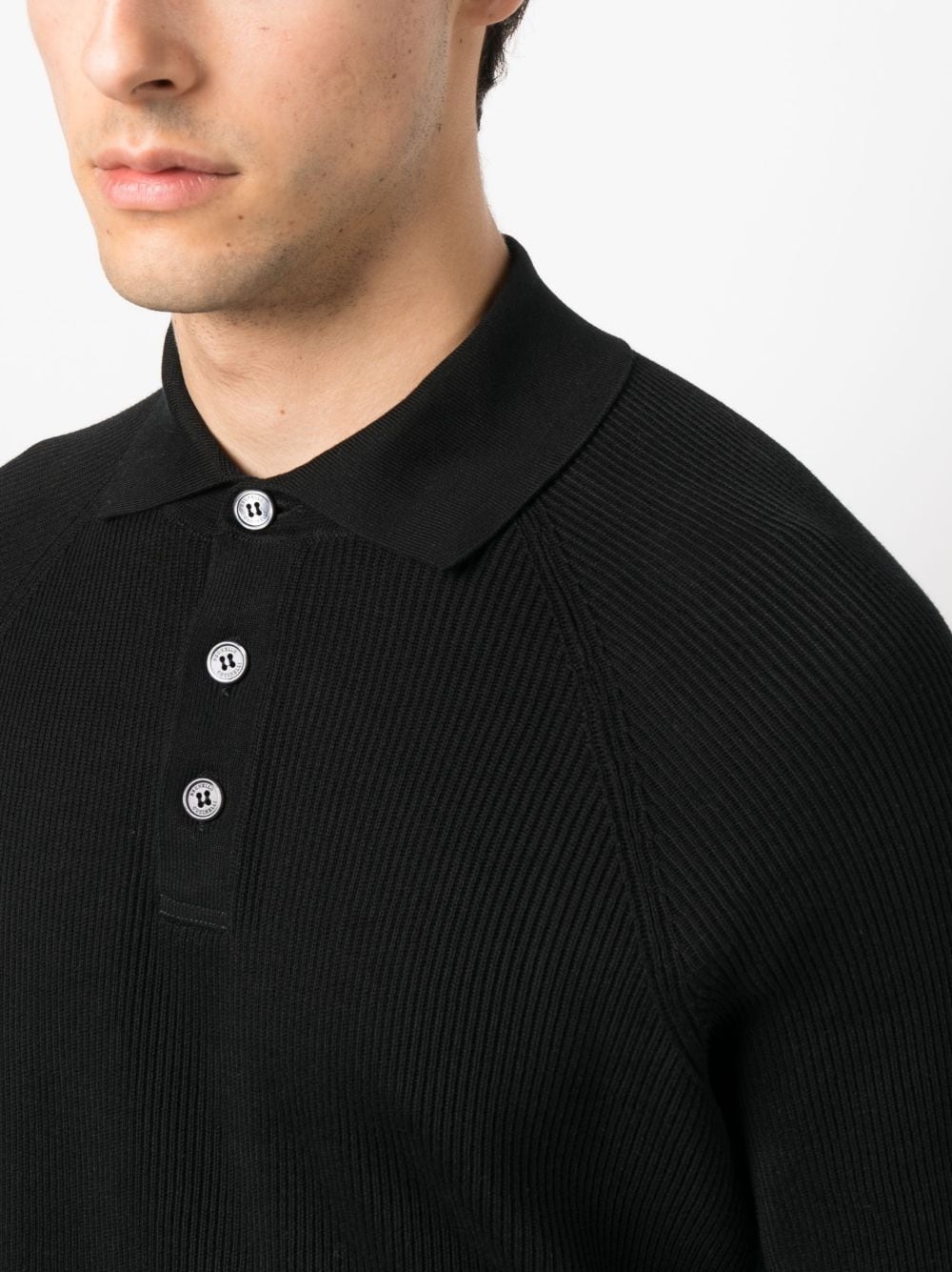 button-up cotton polo shirt - 5