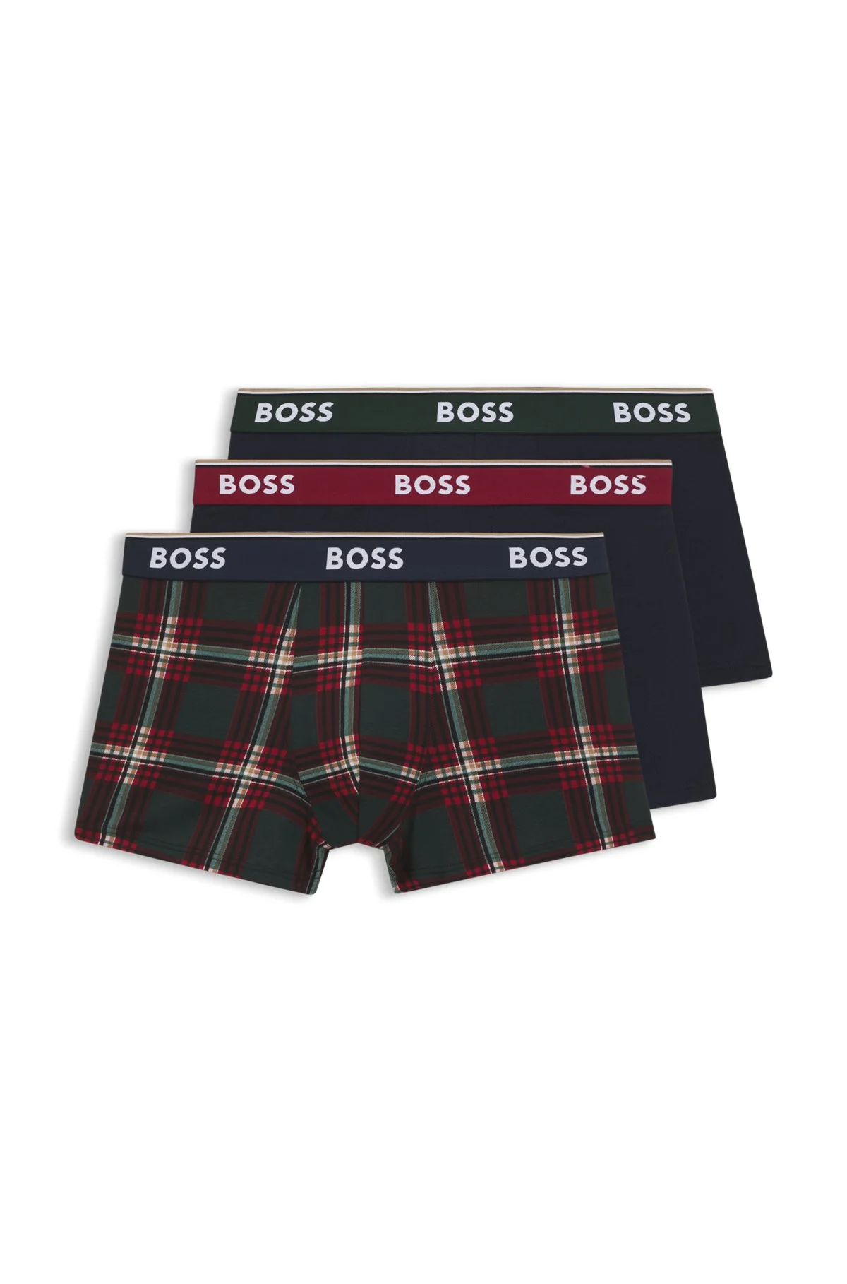 THREE-PACK OF LOGO-DETAIL TRUNKS IN STRETCH COTTON - 1
