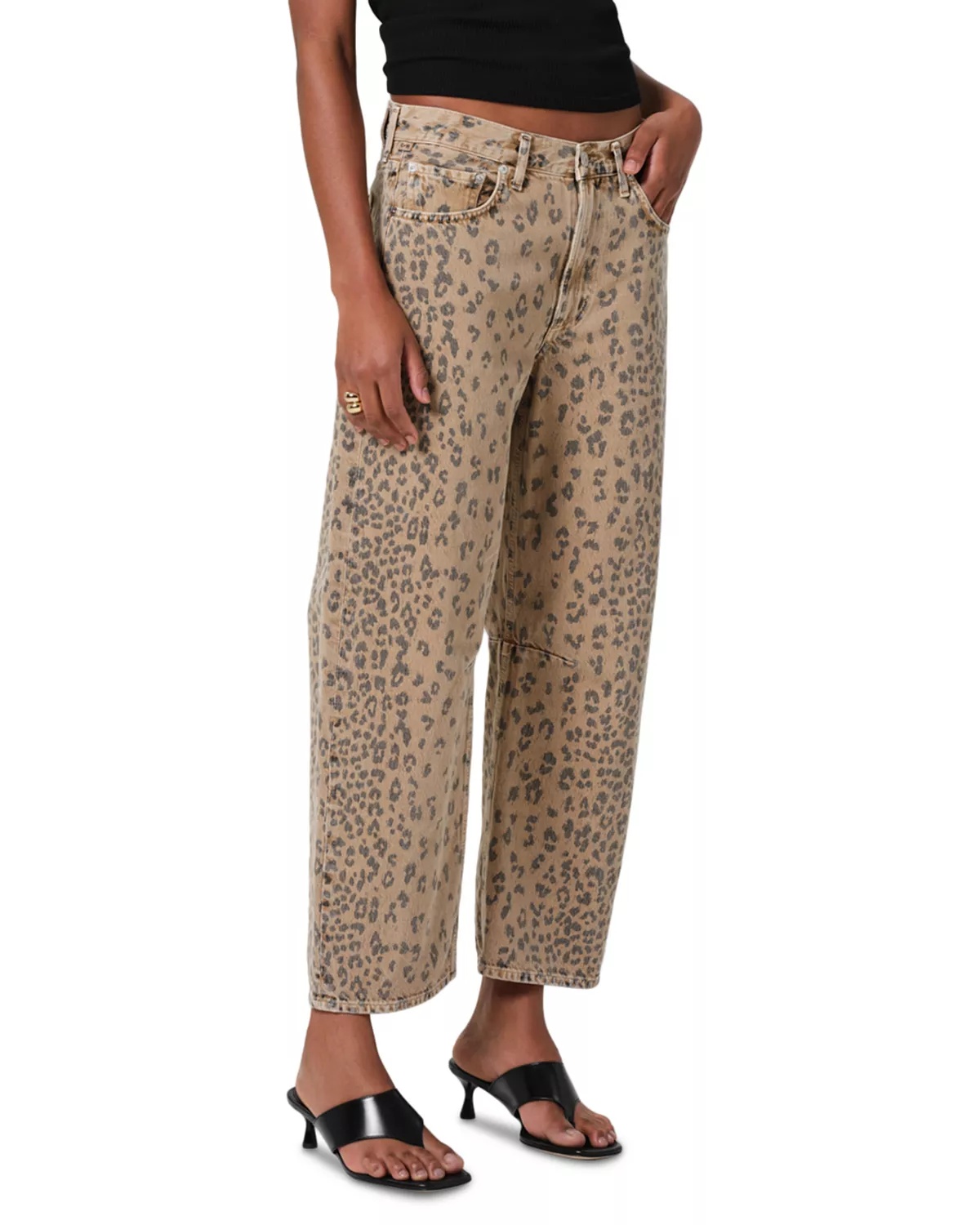 Miro High Rise Relaxed Jeans in Natural Cheetah - 2