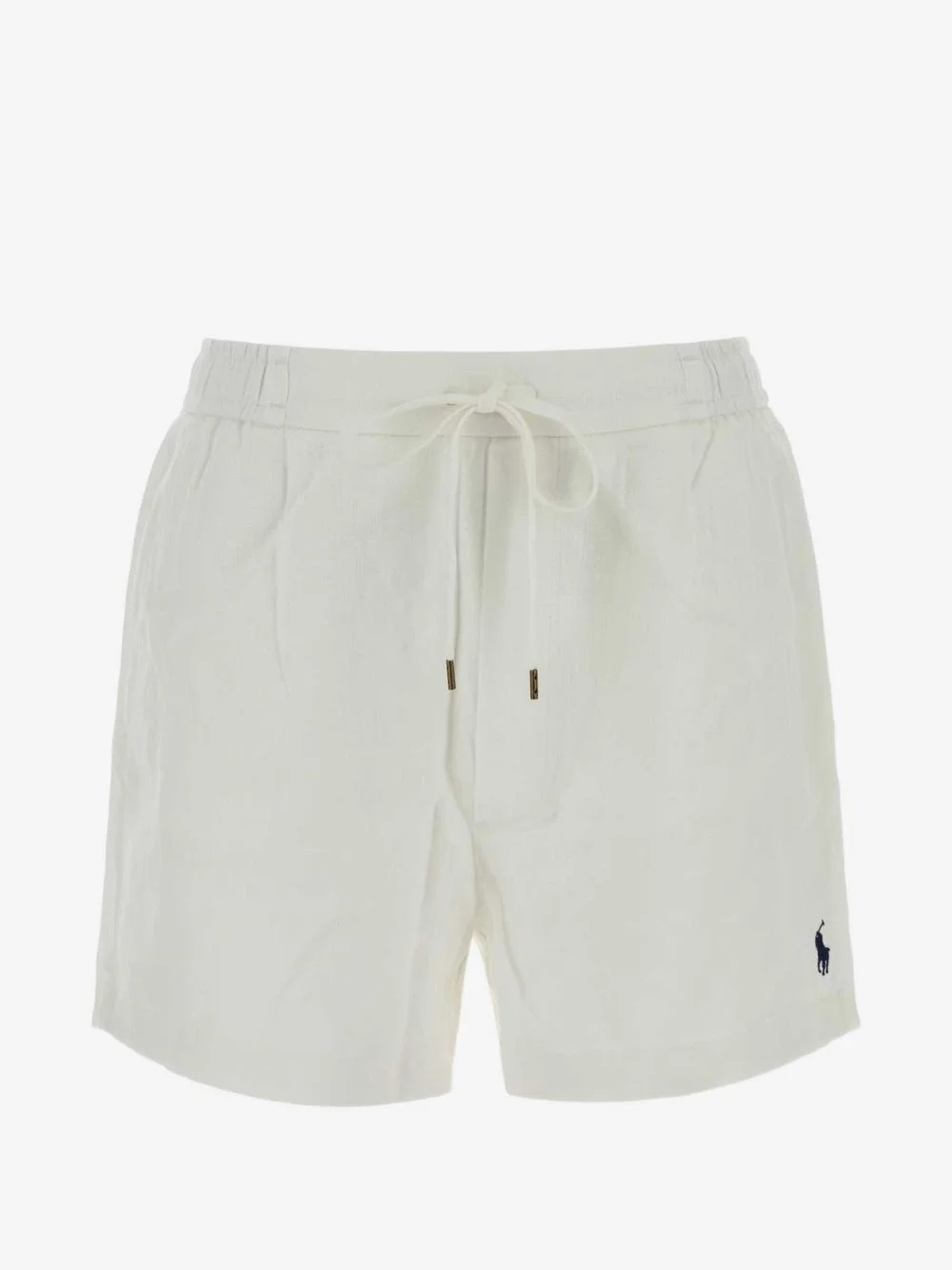 drawstring-waist embroidered-logo shorts - 1