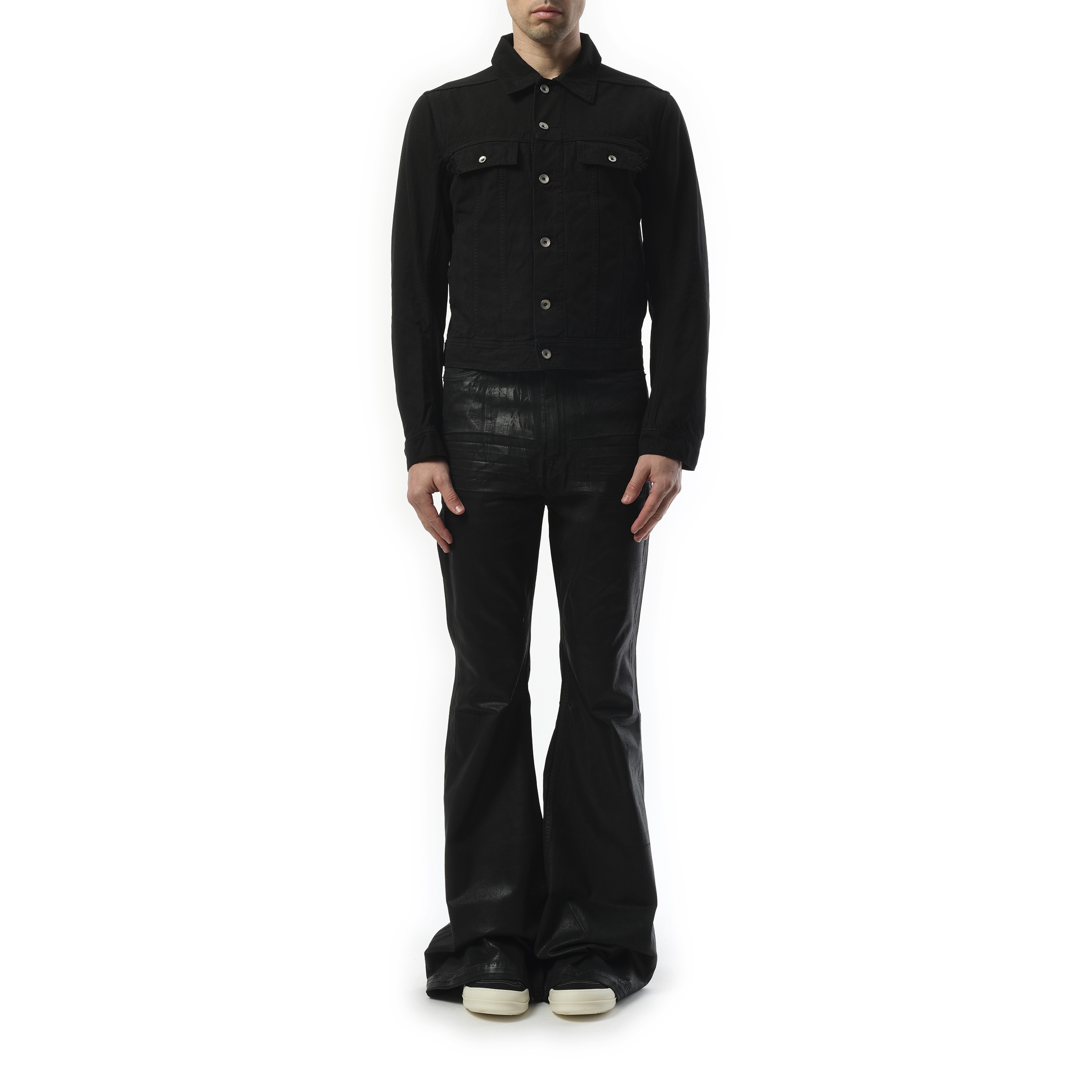 Trucker Jacket in Black - 4