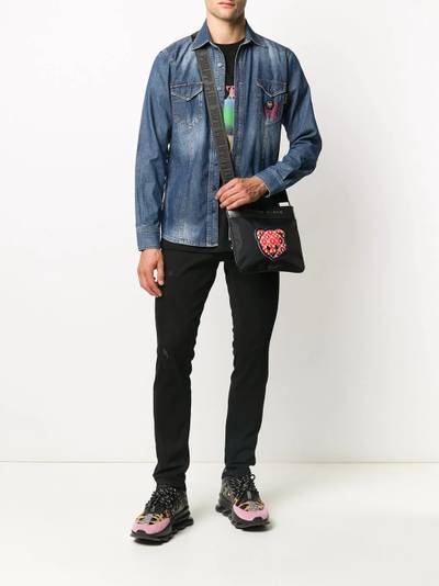 PHILIPP PLEIN stonewashed long-sleeve shirt outlook