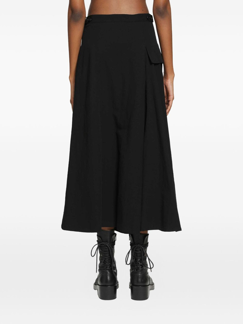 flap-detail flared trousers 3