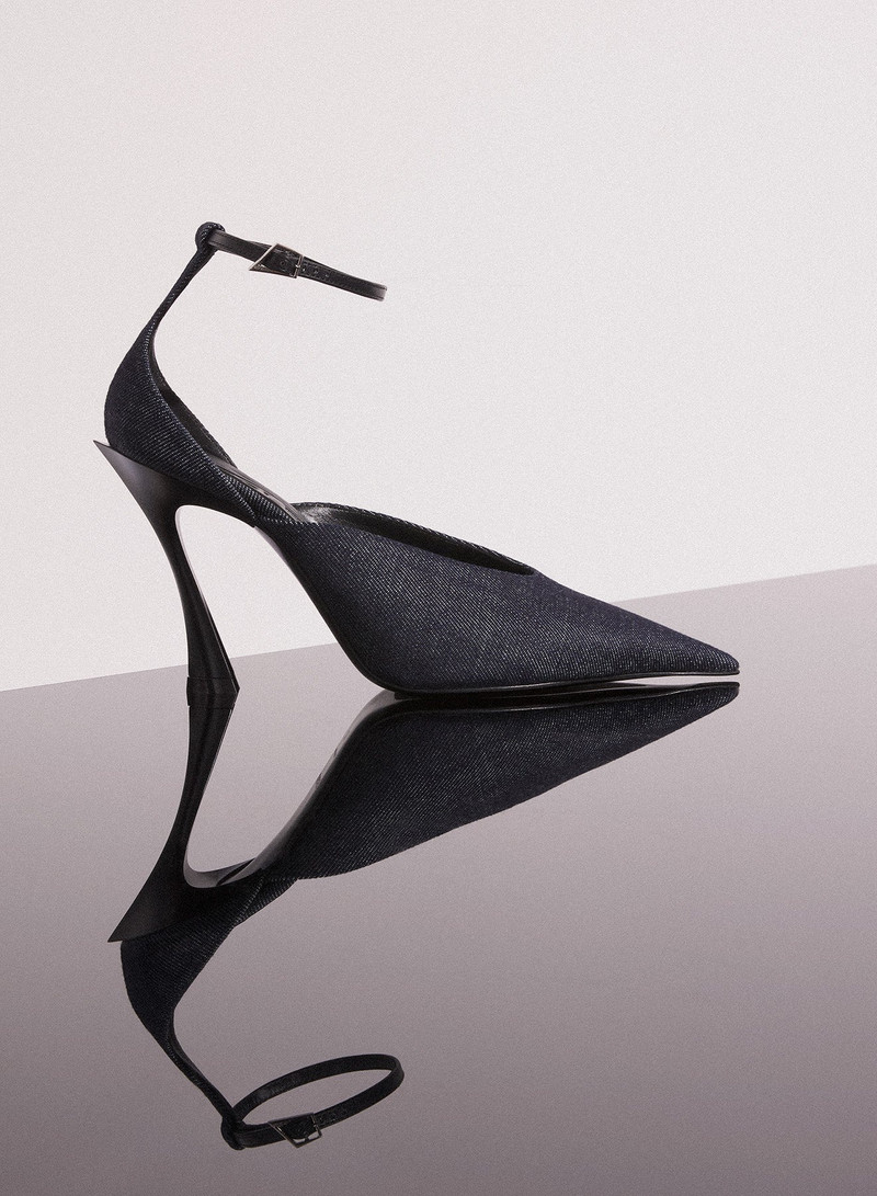 raw denim strappy fang 95 mules 1