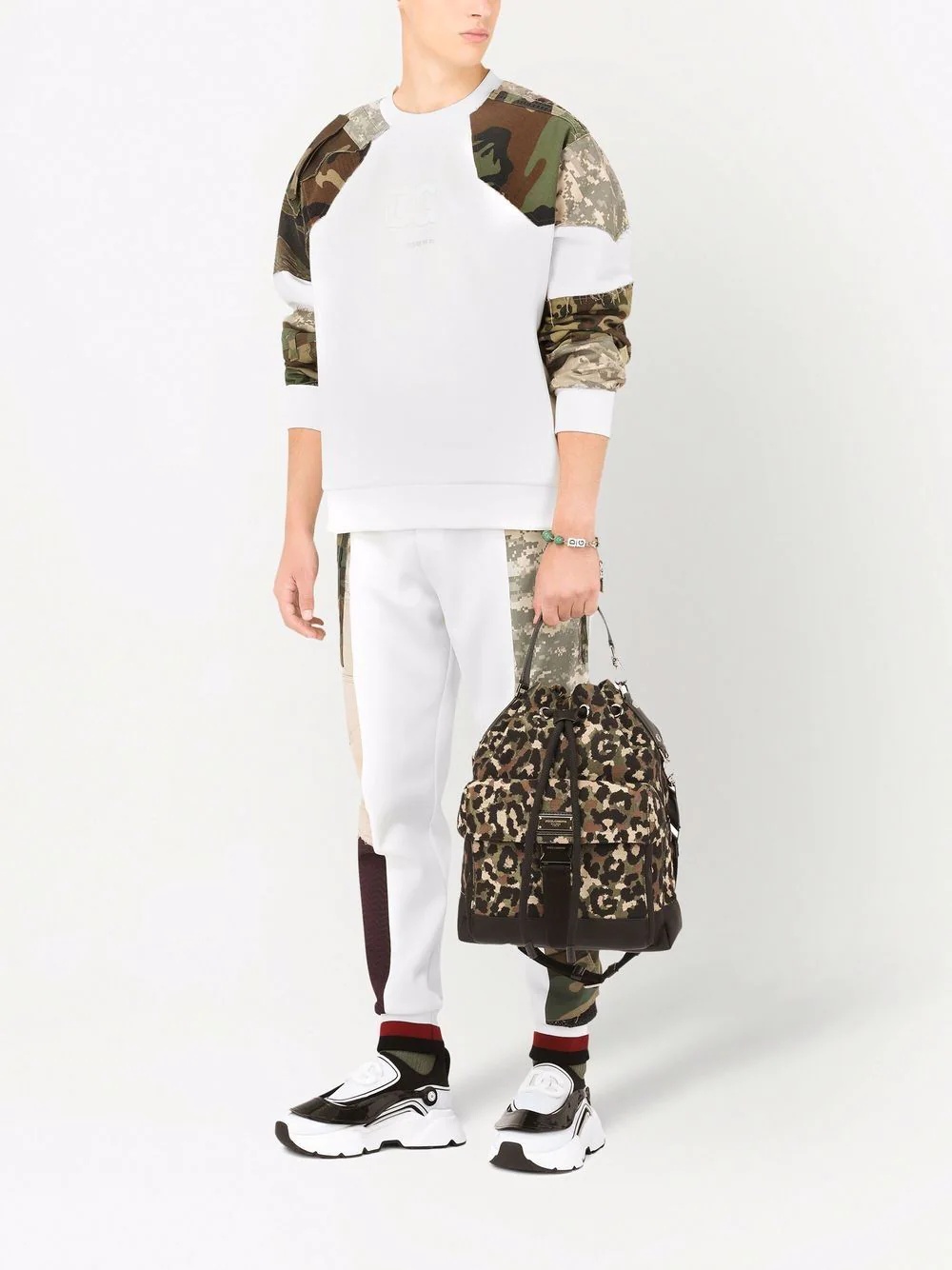 camouflage-print panelled track pants - 2