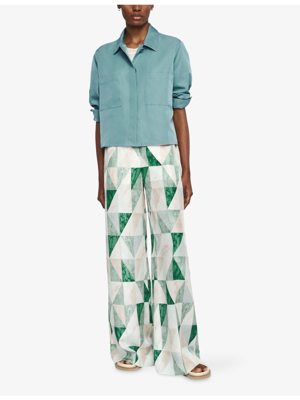 Satie Patch-Pocket Relaxed-Fit Cotton And Silk-Blend Shirt - 2