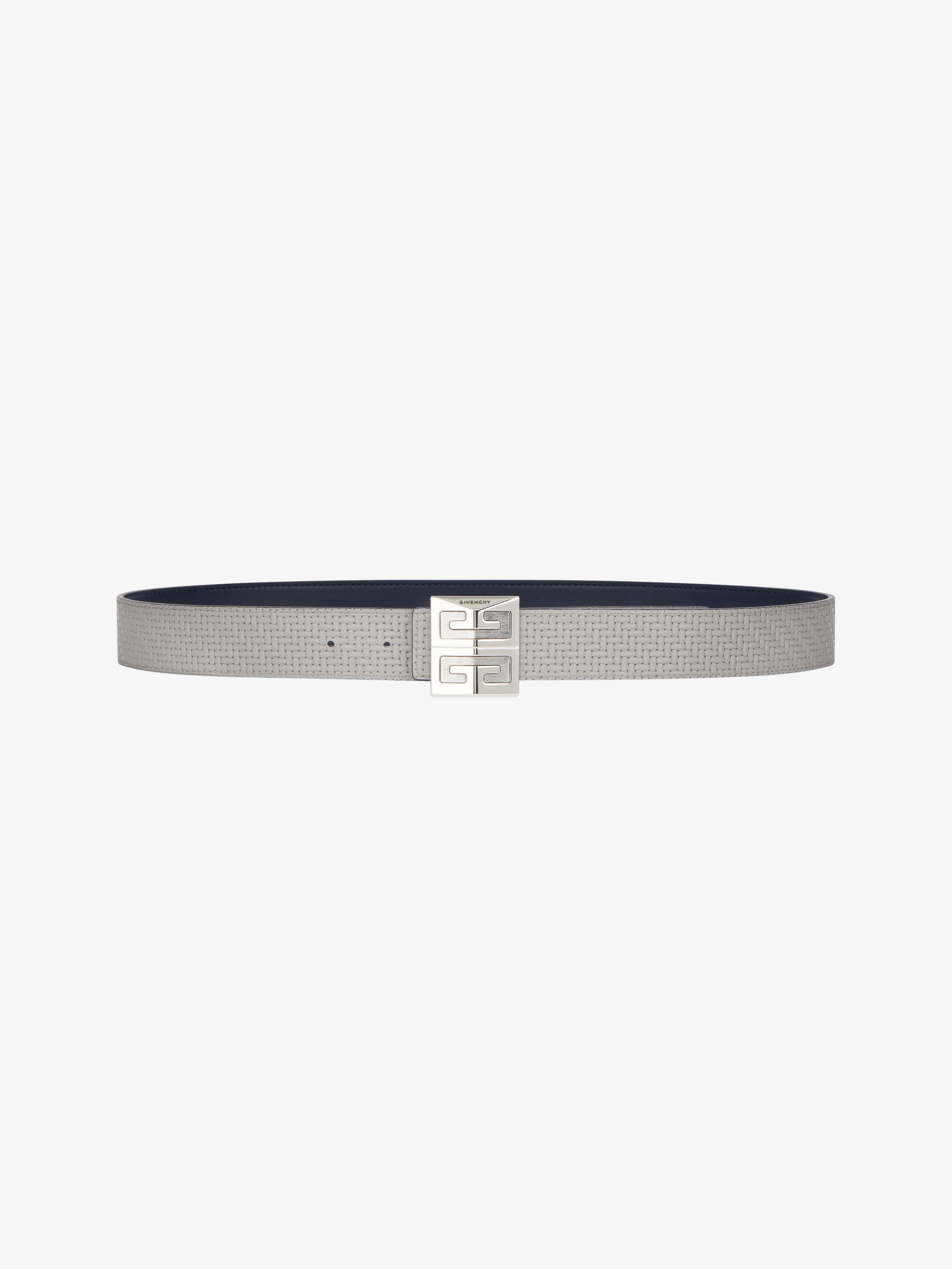 4G REVERSIBLE BELT IN BRAIDED-EFFECT LEATHER - 1