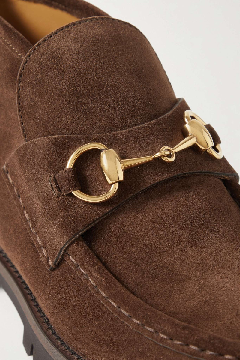 Sylke horsebit-detailed suede ankle boots 4
