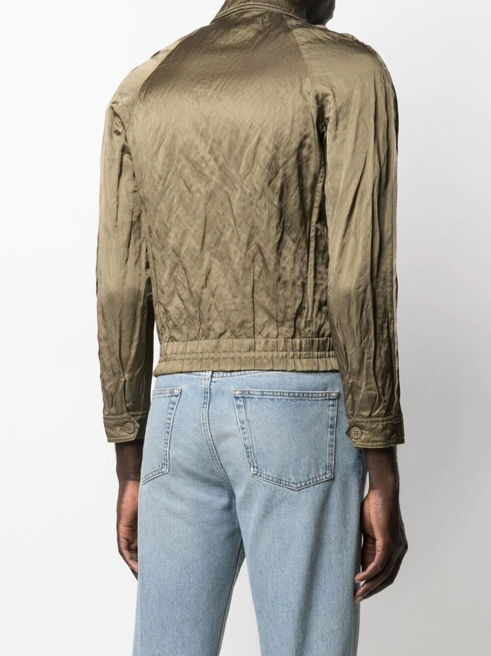 long-sleeve satin jacket - 4