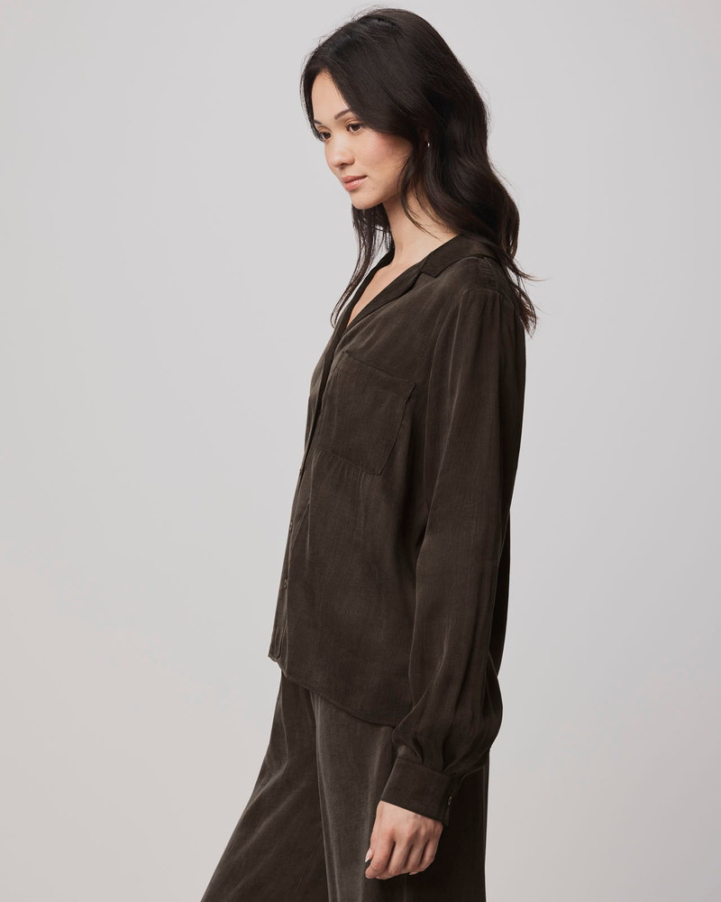 Serena Satin Button Down 4