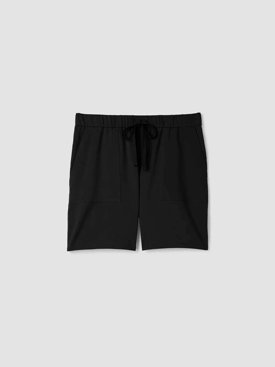Pima Cotton Stretch Jersey Walking Shorts - 1