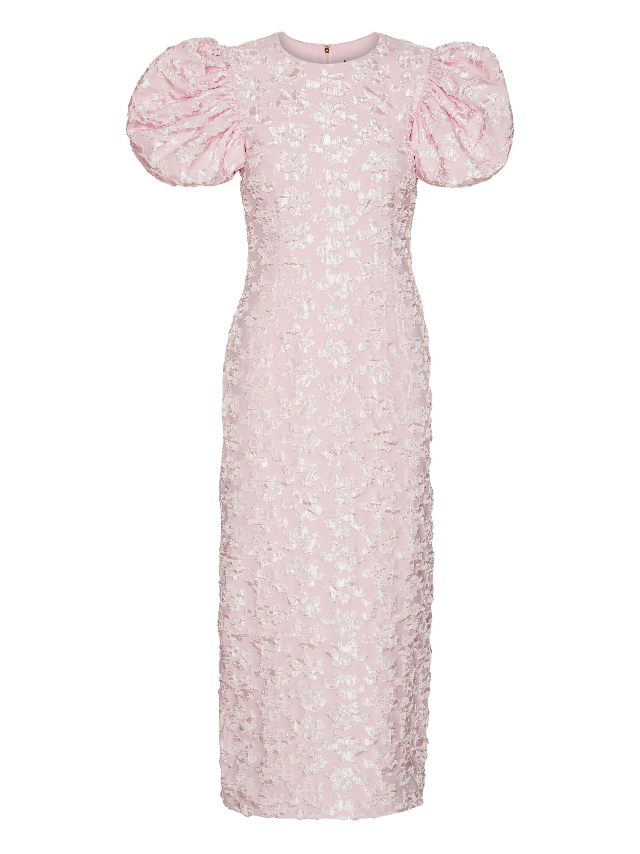 Rotate Puff-sleeve Jacquard Maxi Dress - 1