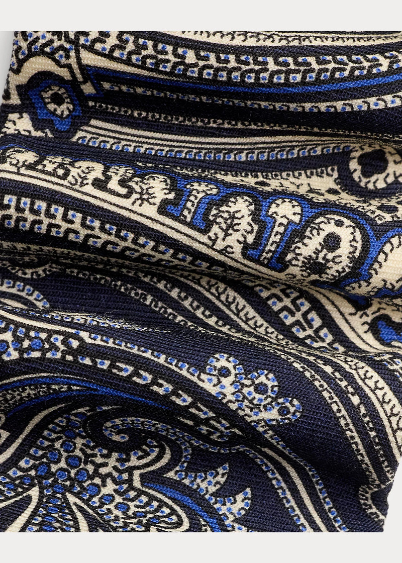 Paisley Wool Challis Tie 3
