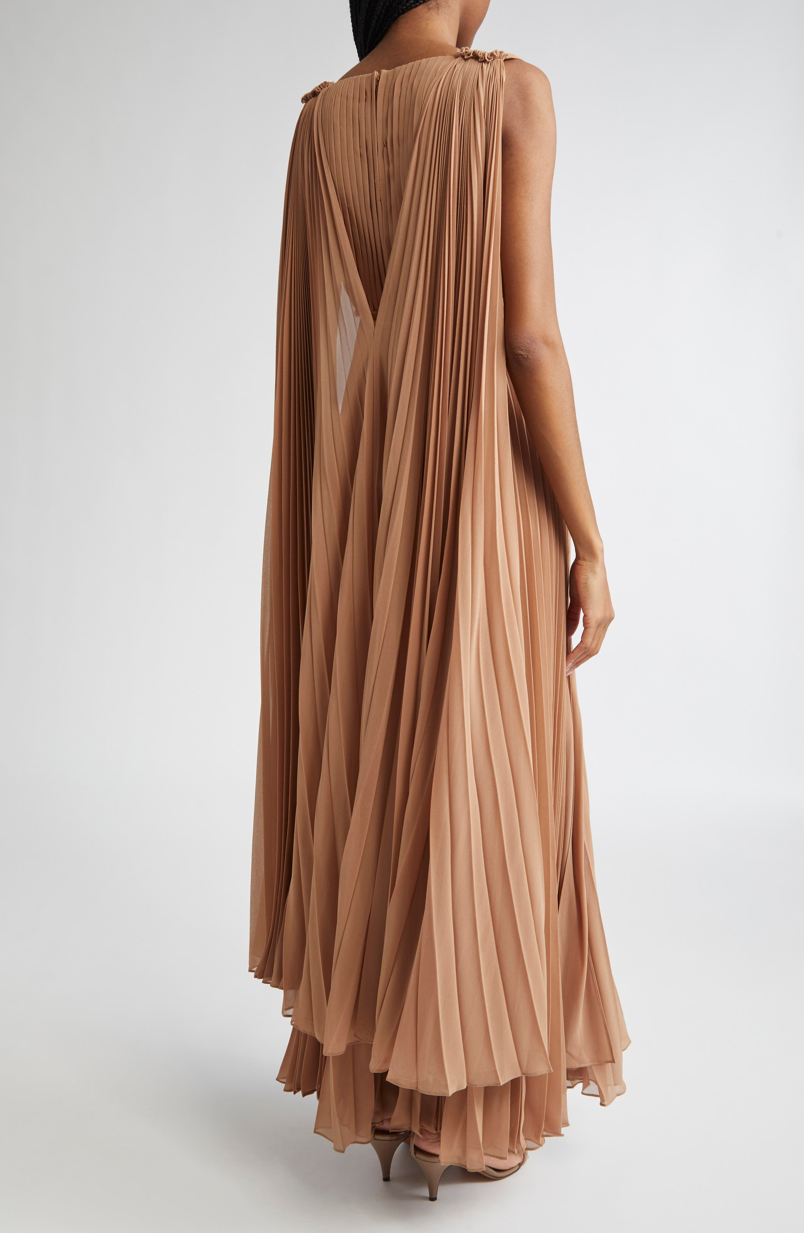 Zimmermann Memento Pleated Gown in Biscuit at Nordstrom - 2