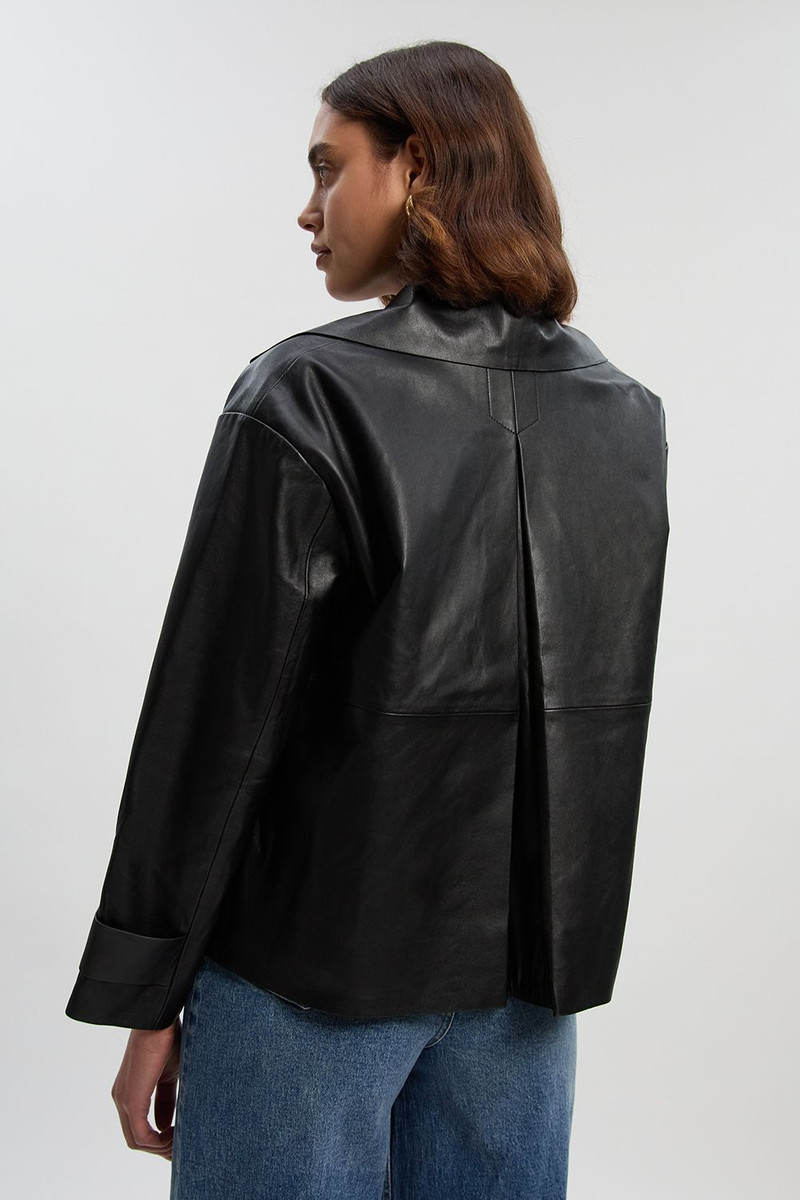 Leather Button Jacket 5