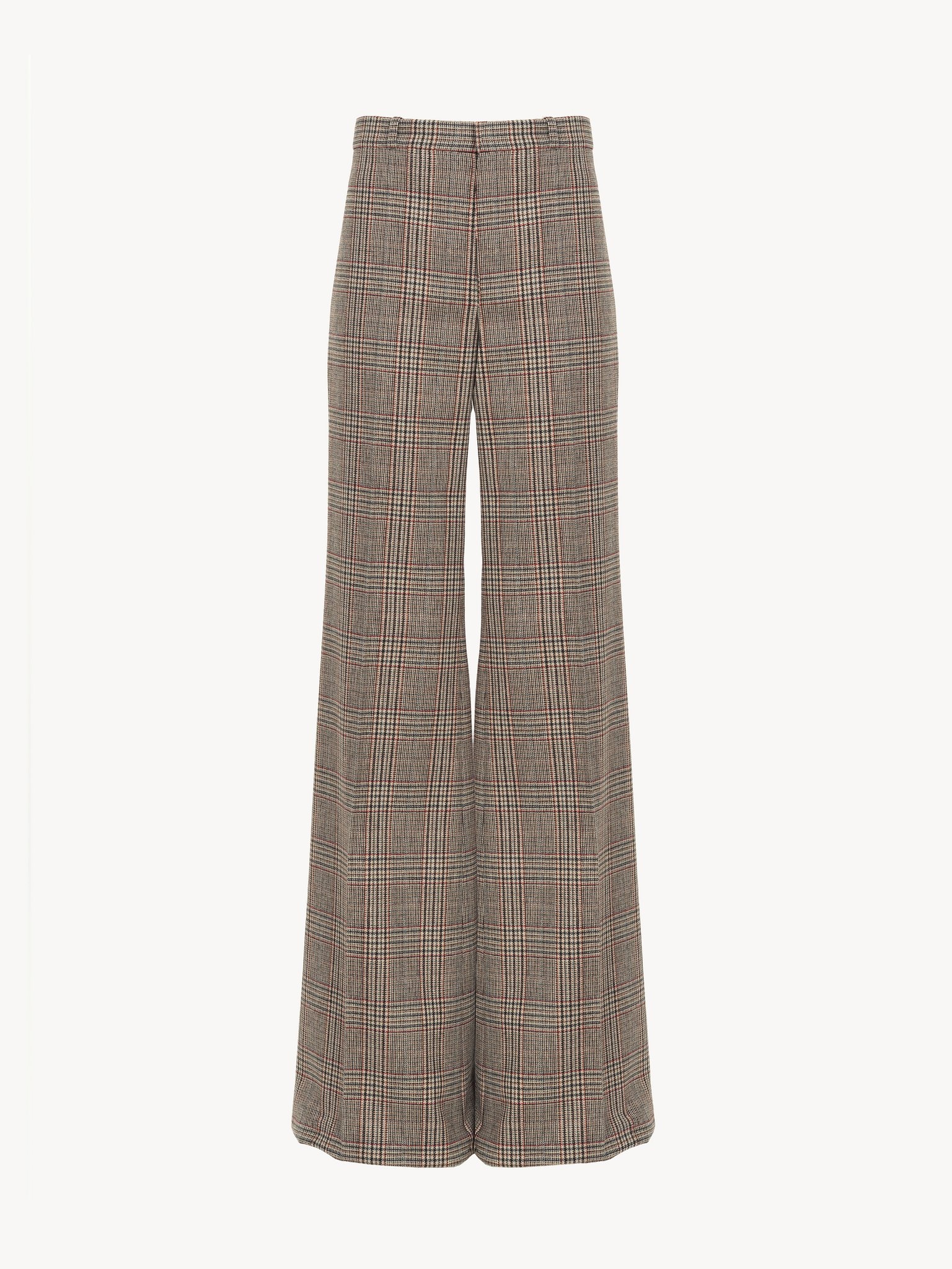 FLARED TAILORED PANTS IN PRINCE OF WALES WOOL - 2