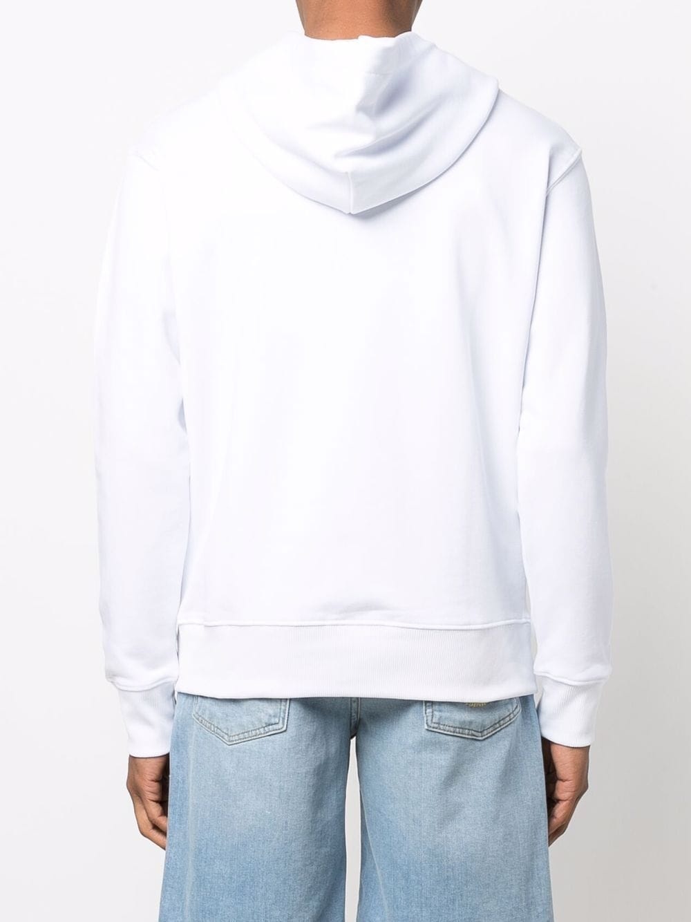 embroidered-logo cotton hoodie - 4