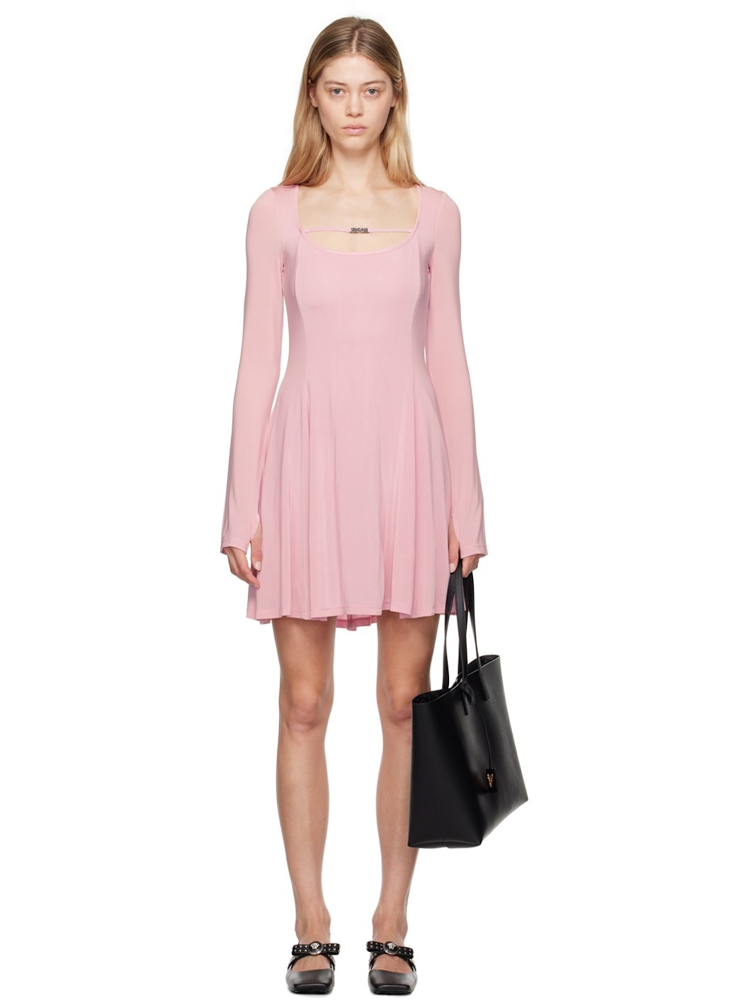 Pink Flared Minidress - 1