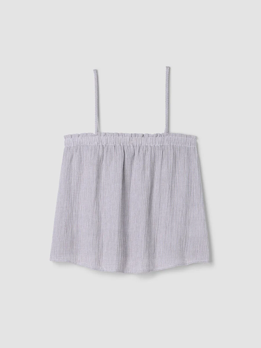 Striped Organic Cotton Gauze Cami - 1