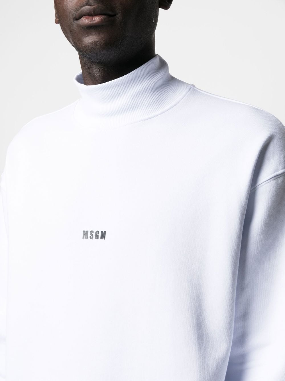 logo-print mock-neck sweatshirt - 5