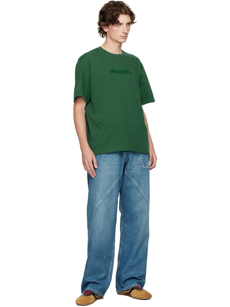 JW Anderson Green Logo Embroidery T-shirt outlook