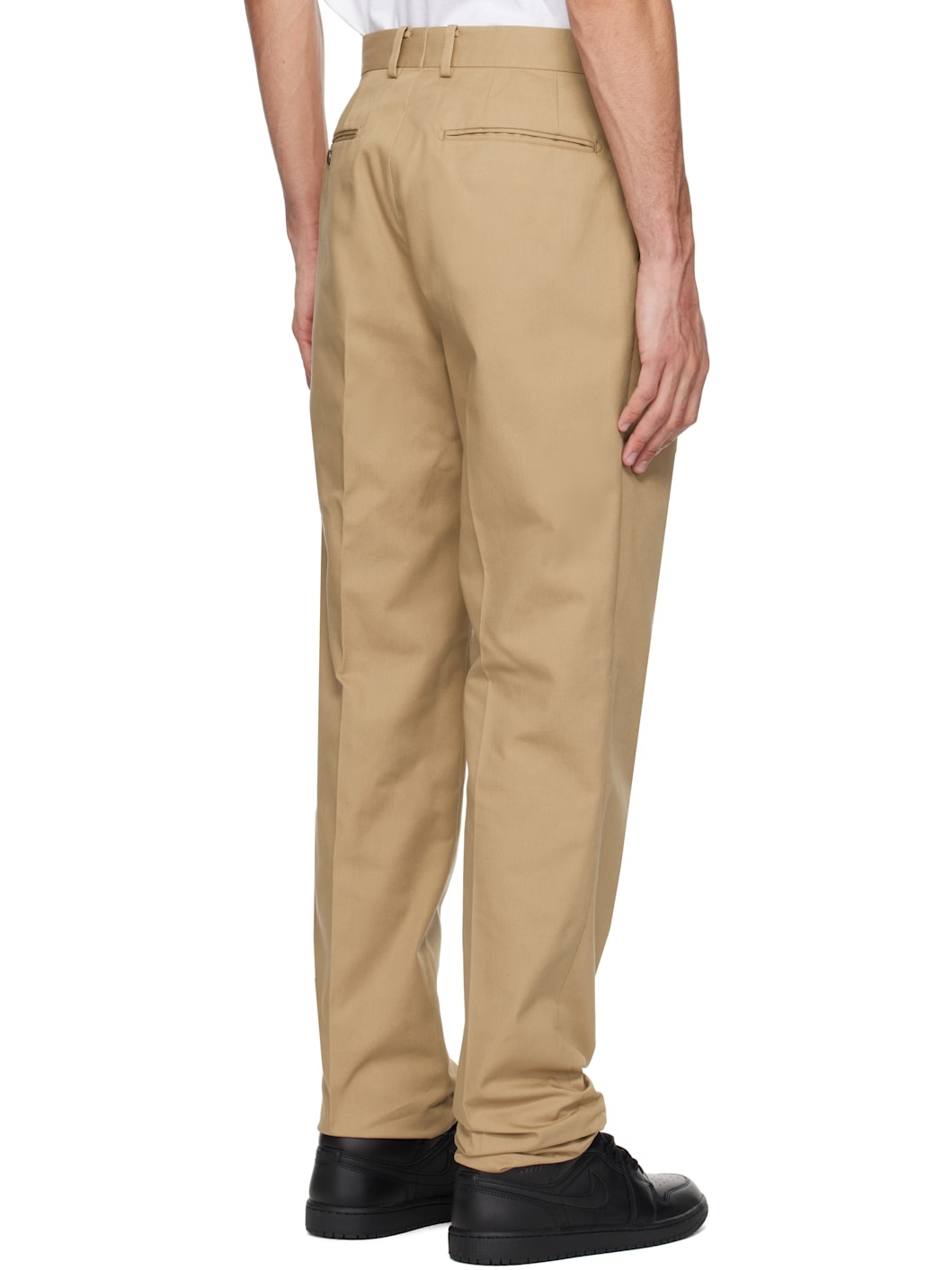 Tan Pleated Trousers - 3