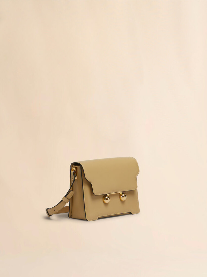 CAMEL LEATHER TRUNKAROO MEDIUM SHOULDER BAG 5