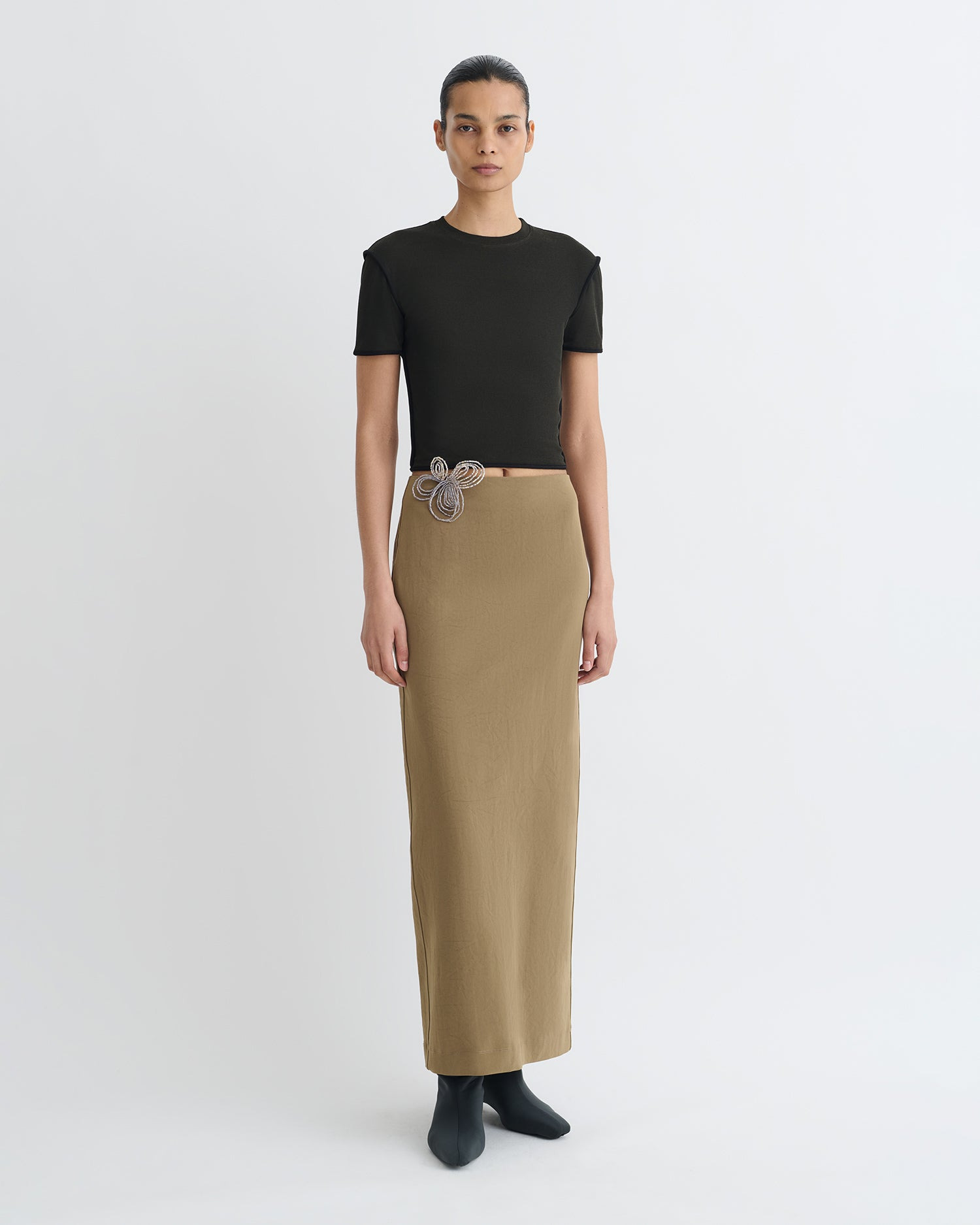 Paper Jersey Midi Skirt - 3