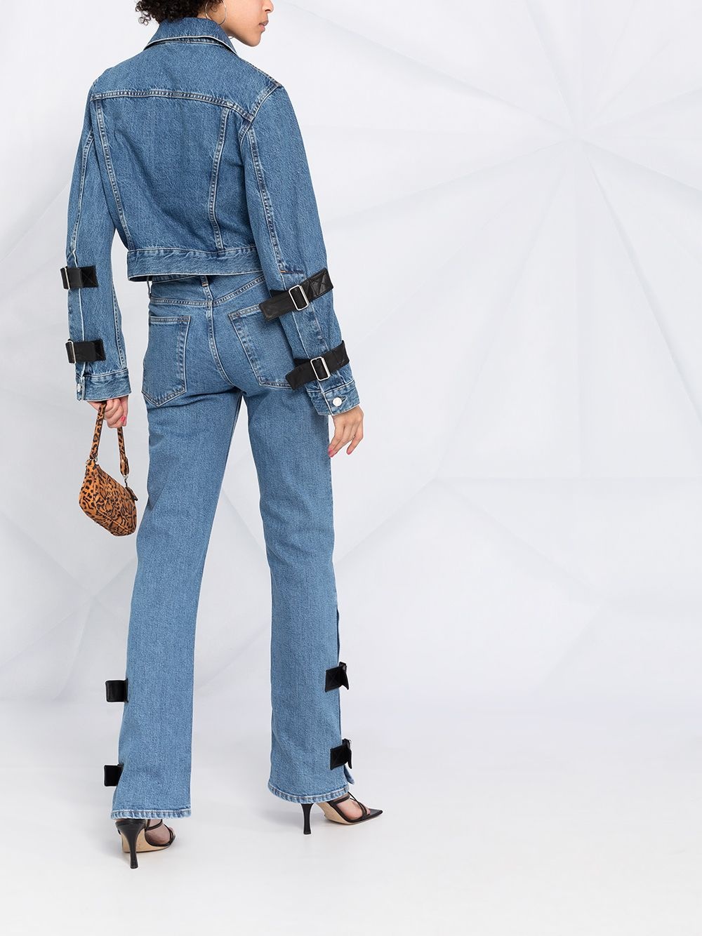 Strap bootcut jeans - 4