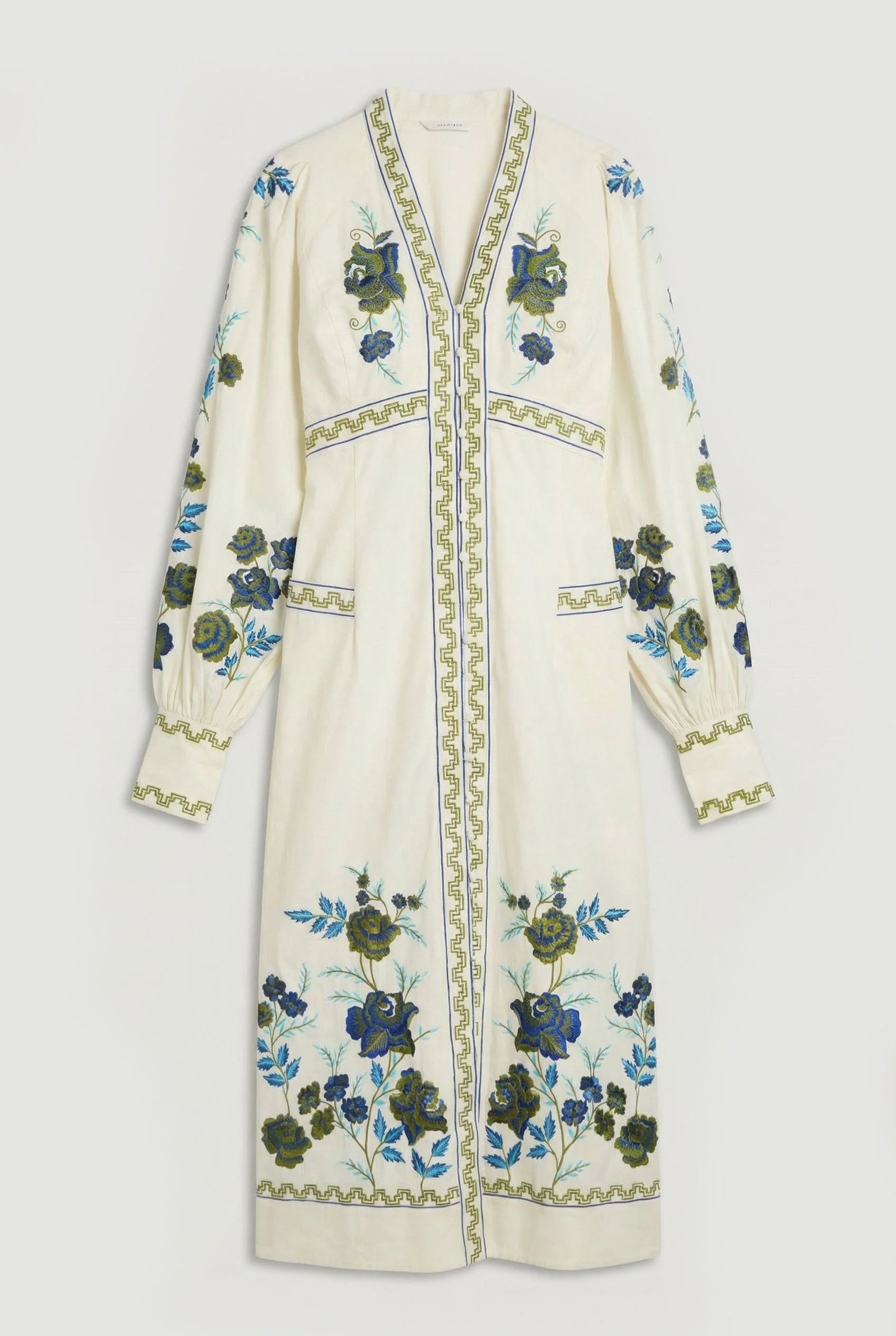 karen millen white embroidered dress Ivory Petite Linen Embroidered Strappy Woven Maxi Dress