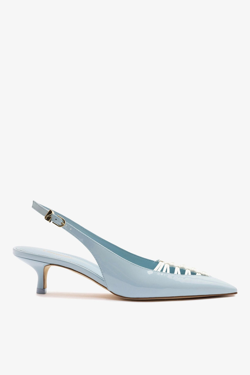 Nara Pump In Maya Patent Leather and White Leather 1