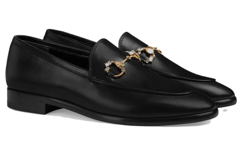 (WMNS) Gucci Jordaan Loafer 'Black Leather' 759918-C9D00-1000 3