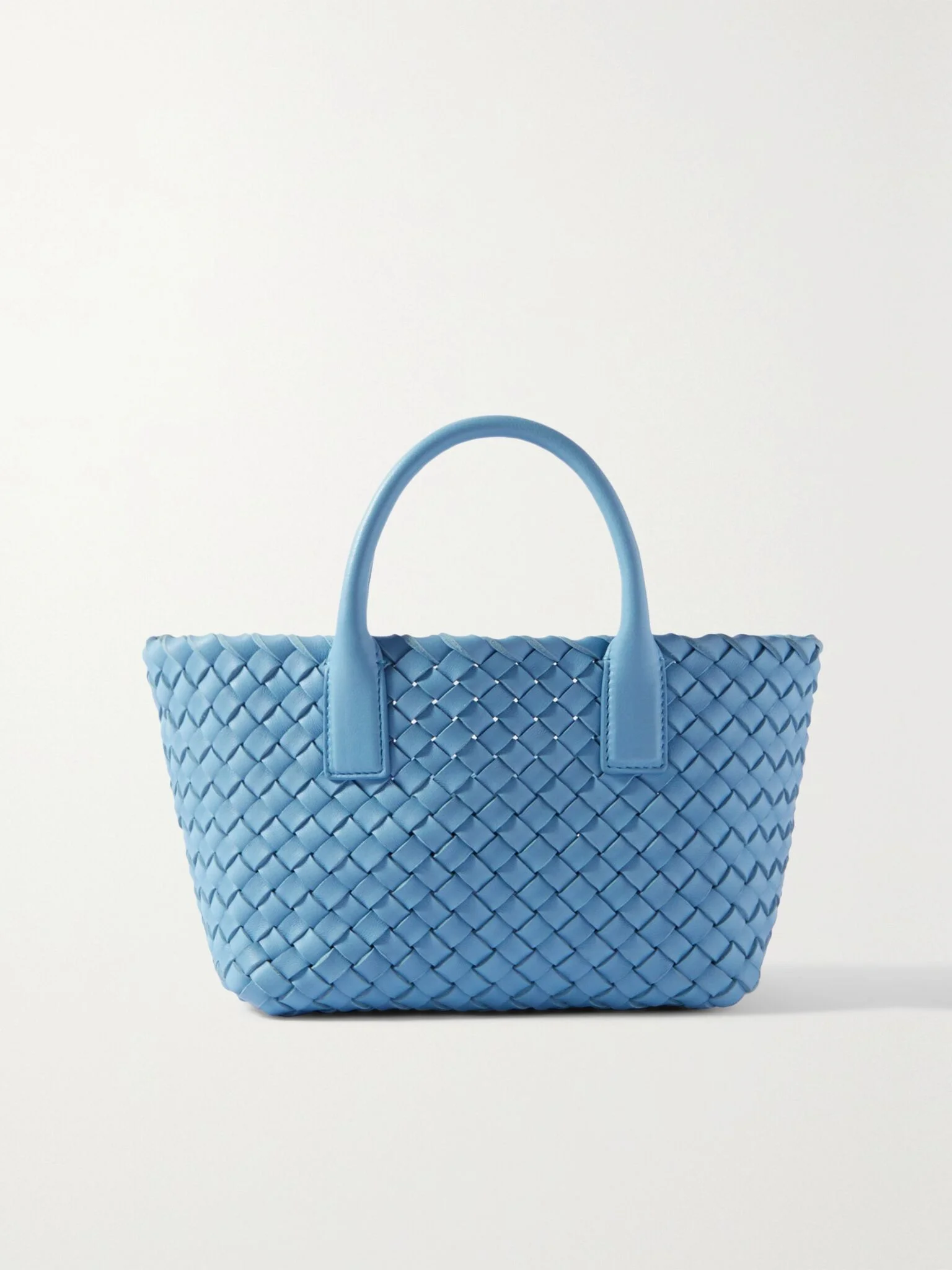 Cabat mini intrecciato leather tote Azure - 1