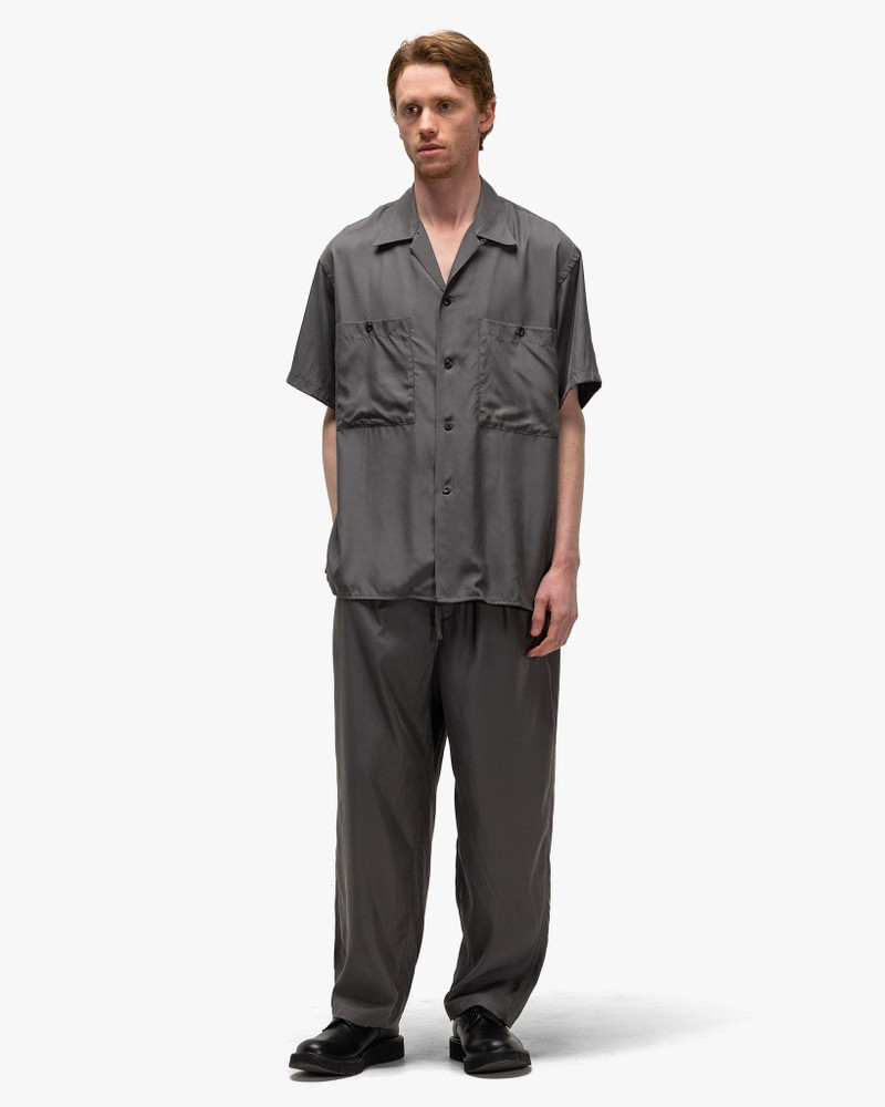 YOKE Cupro Open Collar Shirt Grey outlook