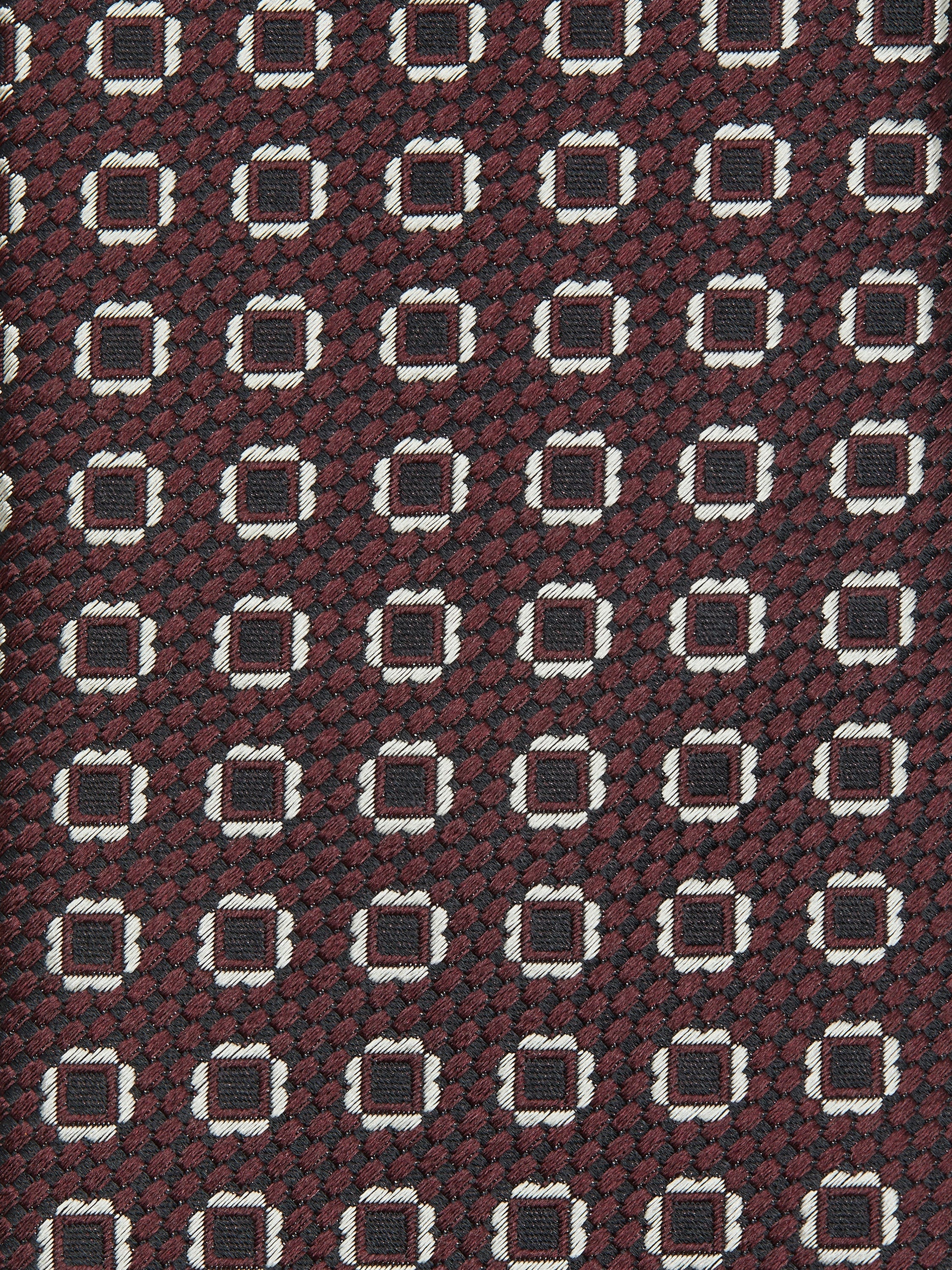 BURGUNDY SILK TIE - 2