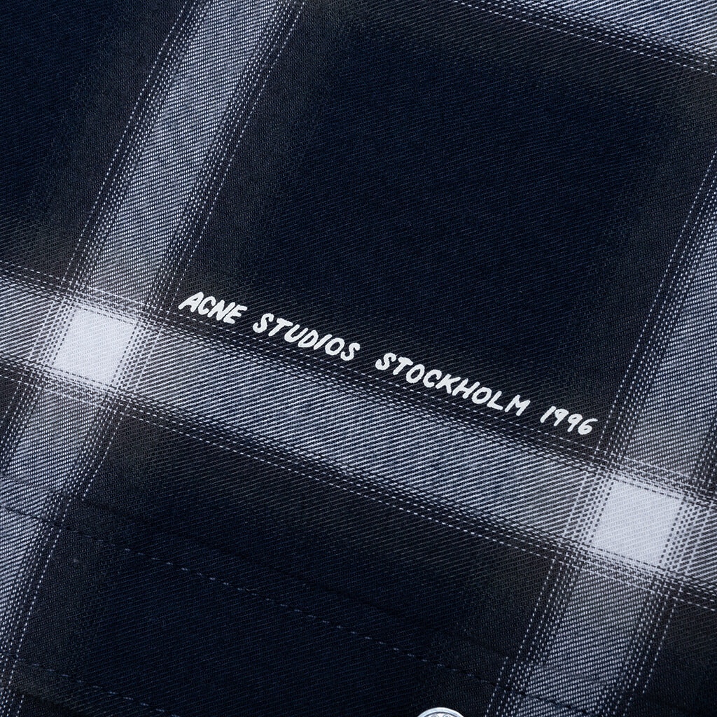 CHECK BUTTON-UP SHIRT - NAVY/MULTI - 3