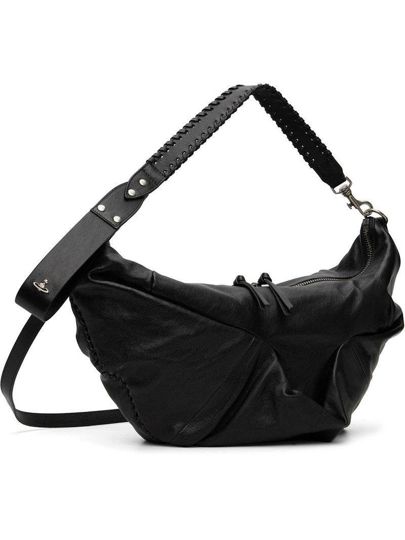 Vivienne Westwood Black Agnes Medium Shoulder Bag outlook