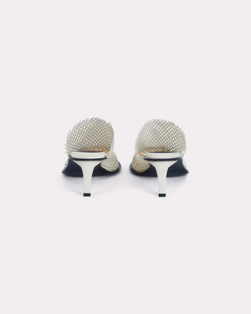 'KENZO-Shomi' heeled mules in perforated leather 2