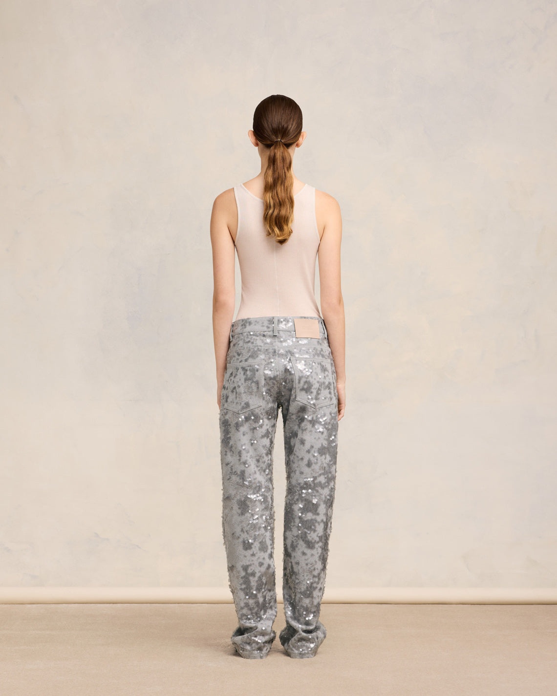 EMBROIDERED STRAIGHT FIT JEANS - 4