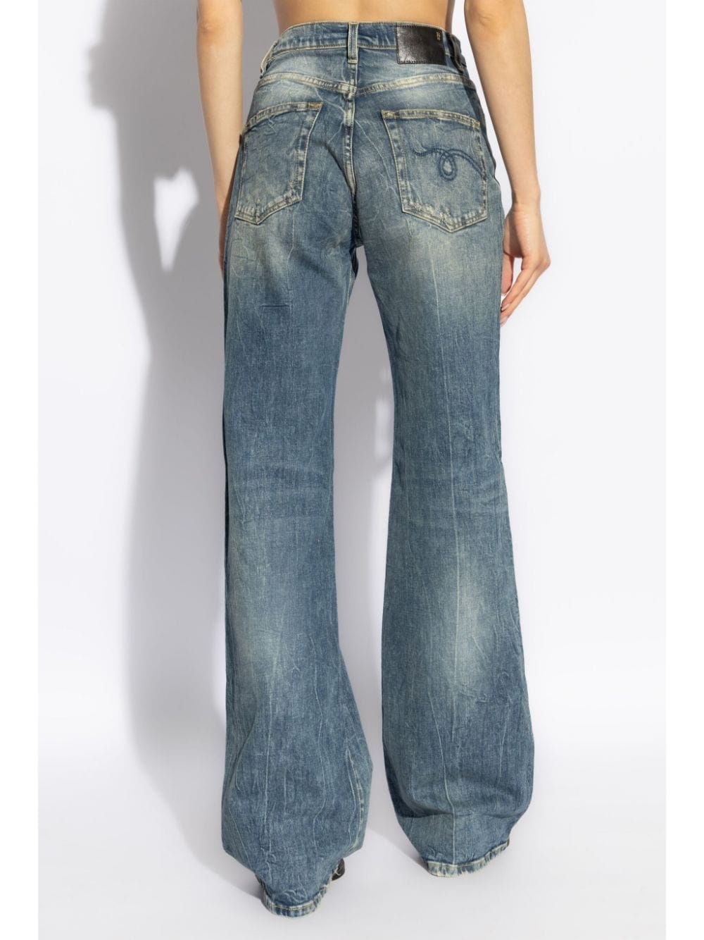 logo patch jeans - 4