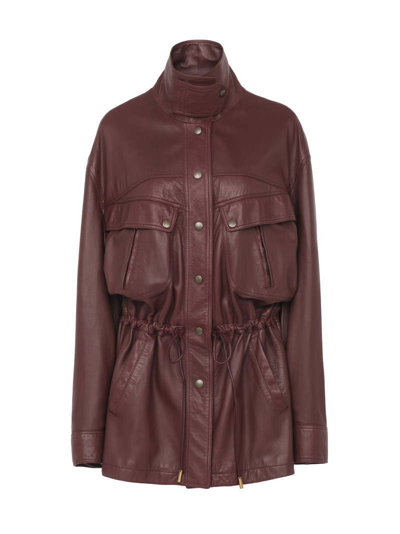 HIGH-NECK PARKA IN LEATHER 1